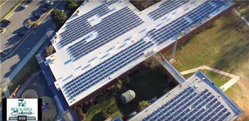 Independence Elementary School rooftop solar array 